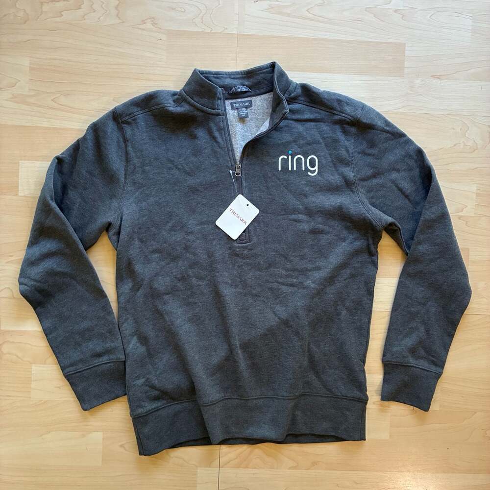 NWT Trimark Ring Customer Support Branded Quarter Zip Pullover Sweatshirt